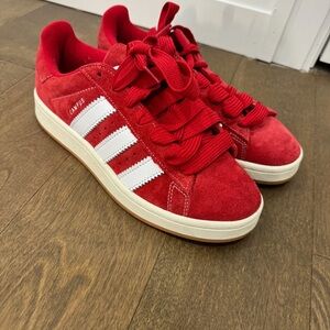 Adidas red worn once